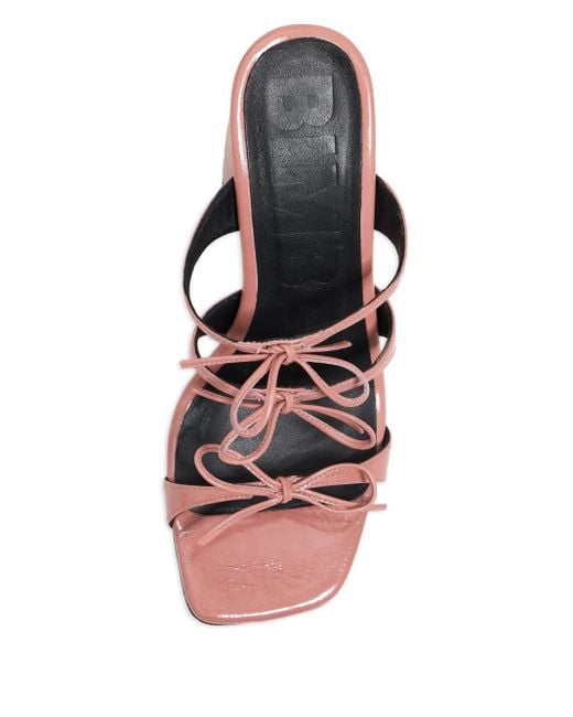 Bimba Y Lola Pink 95Mm Bow-Tie Block-Heel Sandals