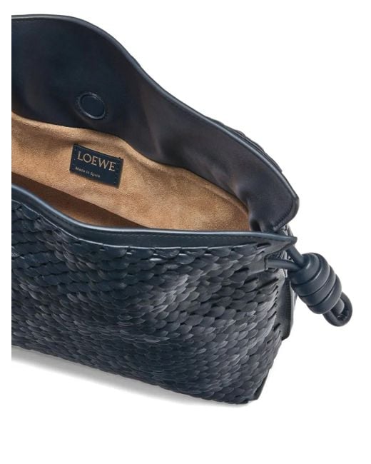 Loewe Blue Medium Flamenco Woven Crossbody Bag