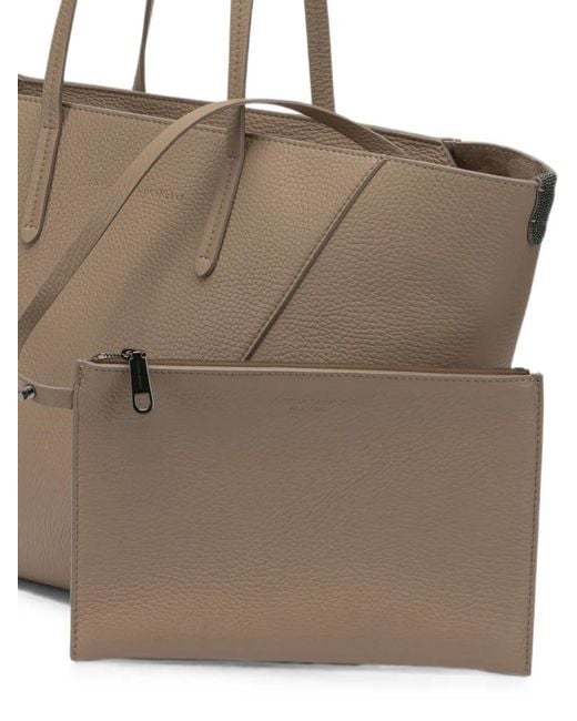 Brunello Cucinelli Natural Large Bc Duo Tote Bag