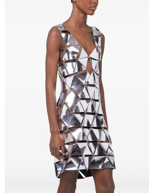 Rabanne Gray Assembly Mini Dress