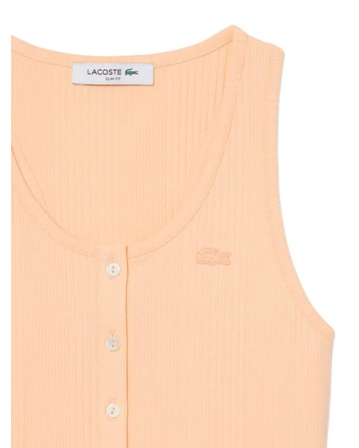 Lacoste Natural Buttoned Tank Top
