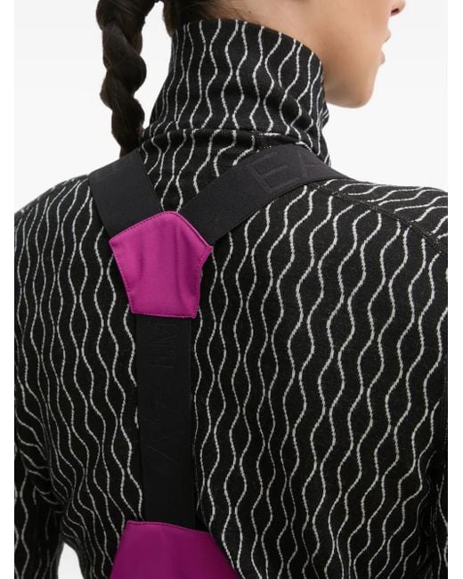 Pantalones de esquí con parche del logo EA7 de color Pink