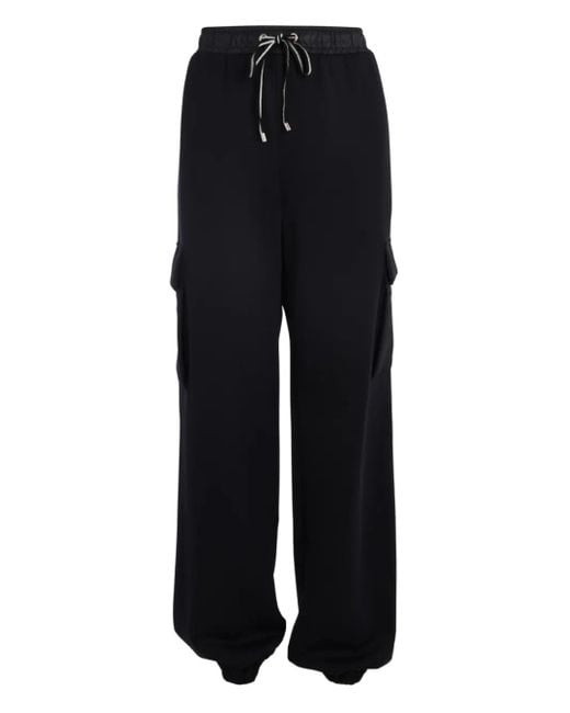 Lorena Antoniazzi Black Drawstring Cargo Trousers
