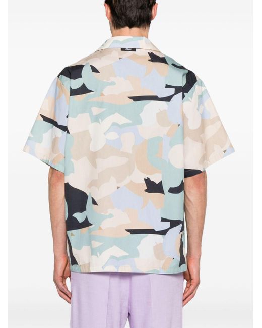 MSGM Overhemd Met Camouflageprint in het Gray voor heren