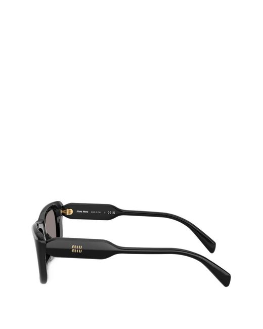 Miu Miu Gray Rectangle Sunglasses