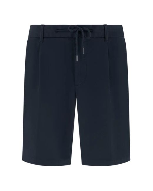 Boggi Blue Stretch Cotton Summer Bermuda Shorts for men