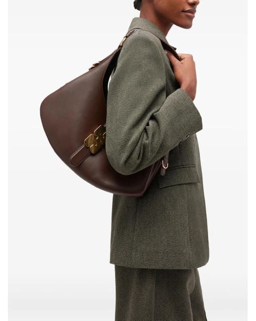 Ganni Brown Small Kat Tote Bag