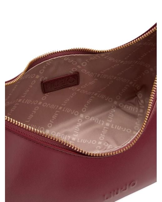 Liu Jo Purple Small Chain-Embellished Crescent Shoulder Bag