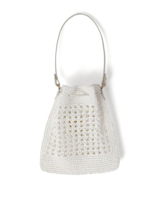 Miu Miu White Contenitori Crochet Rete