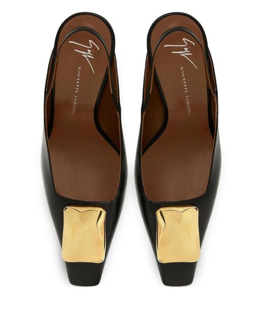 Giuseppe Zanotti Black 90Mm Brendha Stone Pumps