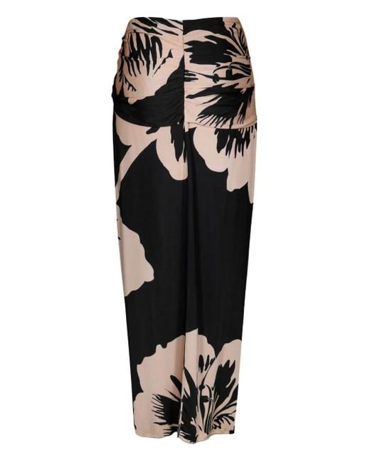 Jupe Luminosity À Fleurs Johanna Ortiz en coloris Black