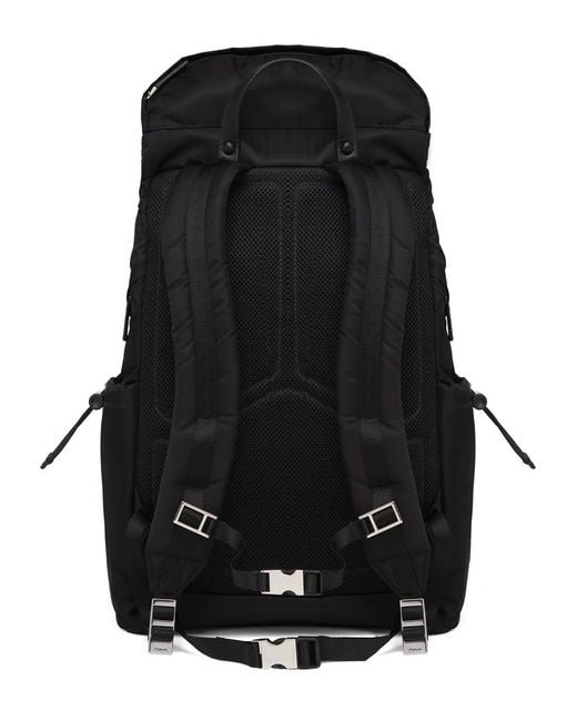 Prada Black Re-Nylon And Saffiano Leather Backpack for men