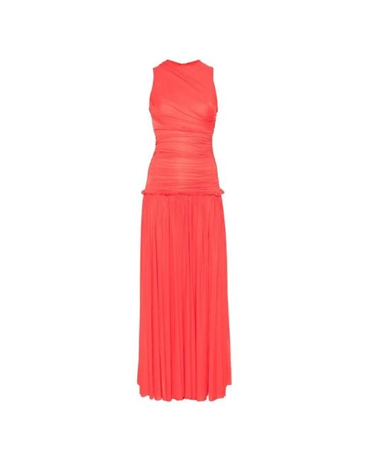 Siedres Red Alina Ruched Maxi Dress