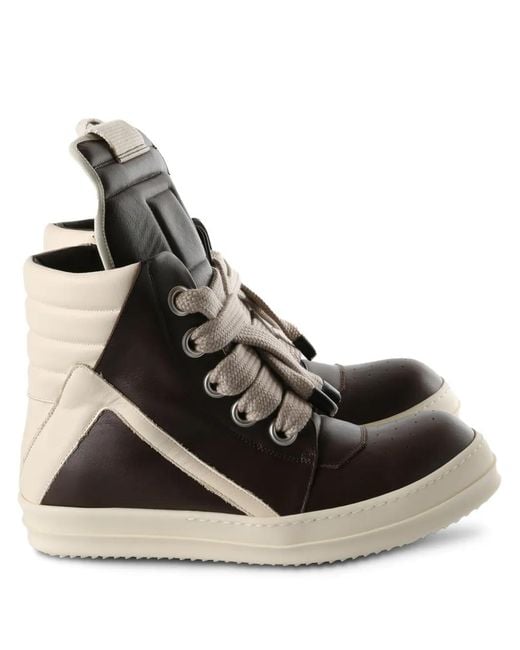 メンズ Rick Owens Jumbolace Geobasket ハイカット スニーカー
