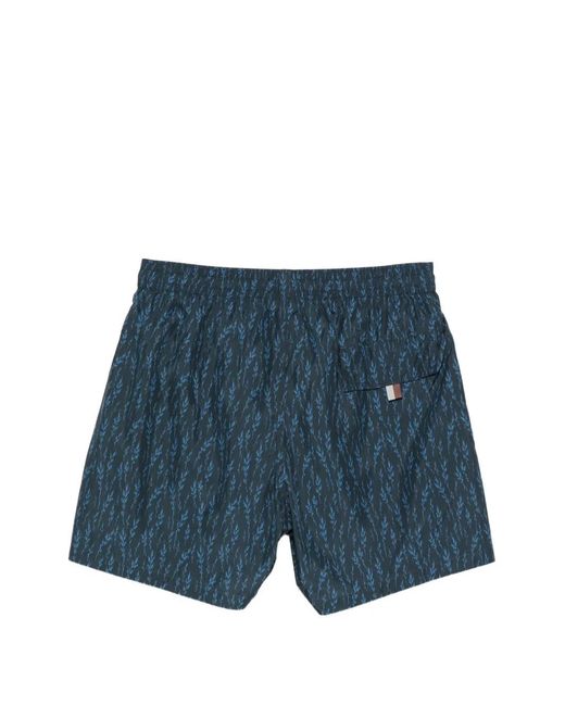 Bañador Con Cordón Canali de hombre de color Blue
