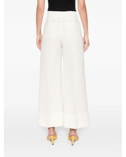 Valentino Garavani White Crepe Couture Trousers