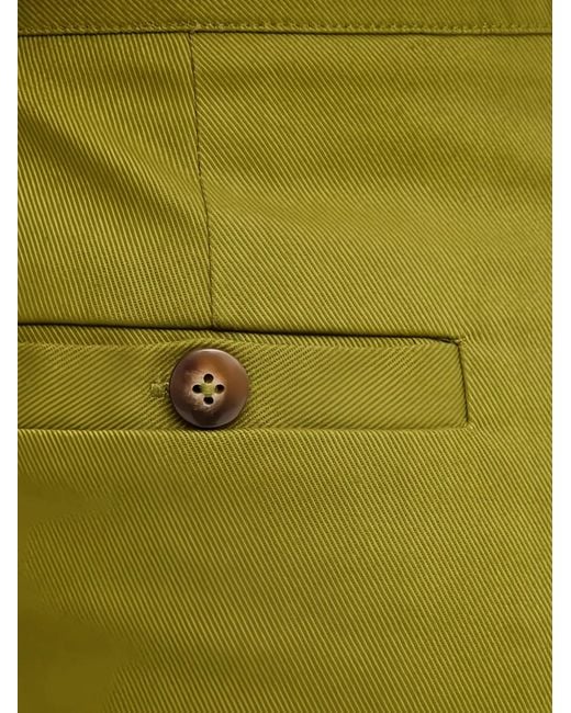 Benetton Green Button-Fastening Trousers
