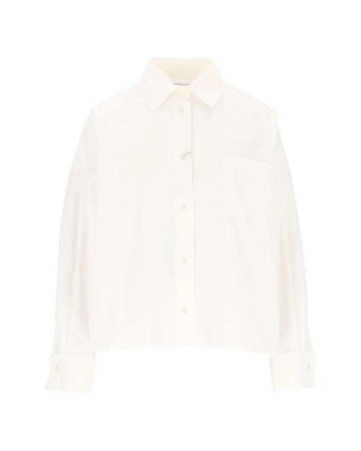 Weekend by Maxmara White Cotton Poplin Boxy Shirt