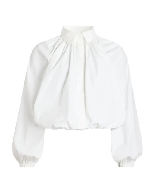 Patou White Bluse aus Popeline
