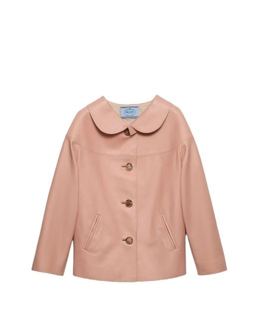 Prada Pink Nappa Leather Jacket
