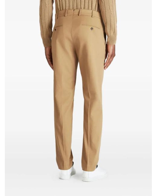 Incotex Natural Flat-Front Trousers for men