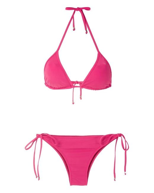 Amir Slama Pink Triangle Bikini Set