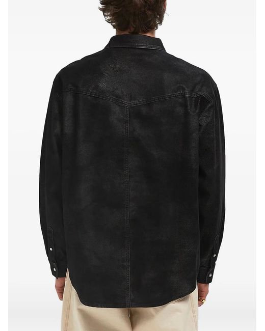 Isabel Marant Black Kadrian Double-Pocket Shirt Jacket for men