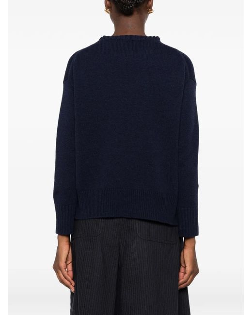 Base London Blue Crew-Neck Sweater