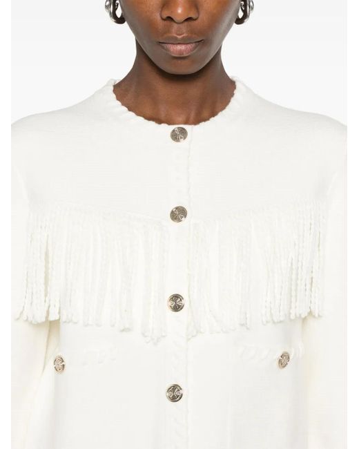 Cappotto Reversibile Con Foulard di Maje in White