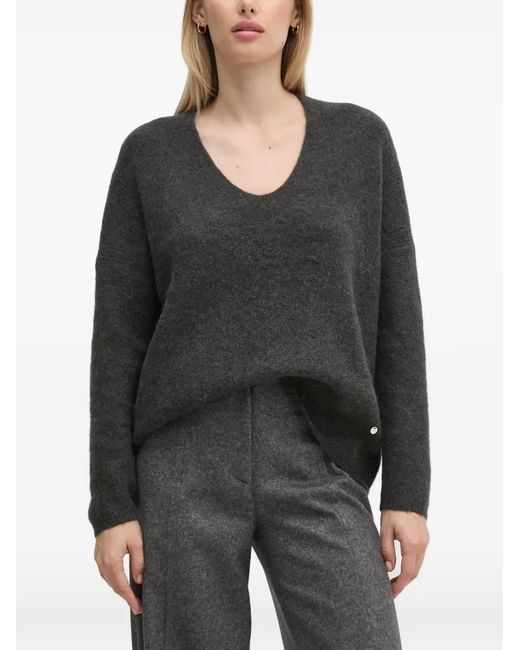 Mos Mosh Black Thora V-Neck Sweater