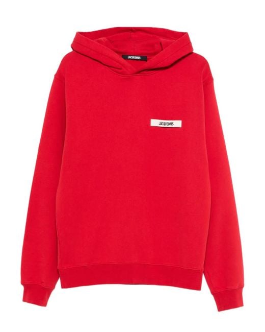Jacquemus Red Sweatshirt With Logo for men