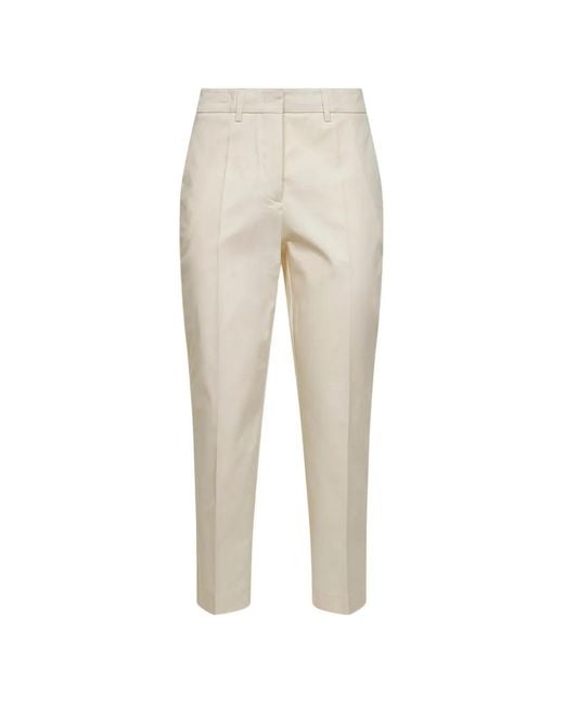 Blanca Vita Natural Belt-Loops Trousers
