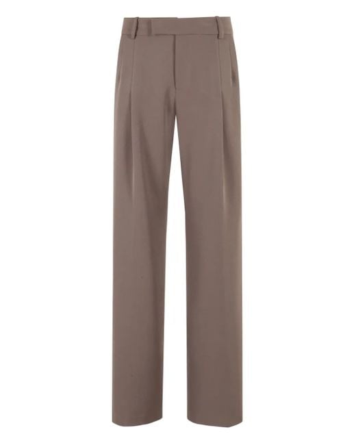 FEDERICA TOSI Gray Pleated-Front Trousers