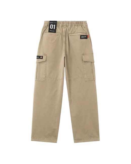 Izzue Natural Logo-Patch Cargo Pants for men