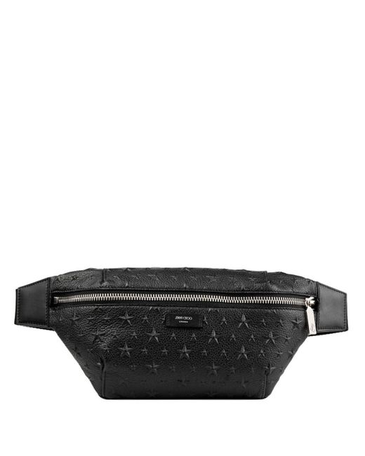 Jimmy Choo Black Finsley Leather Belt Bag for men