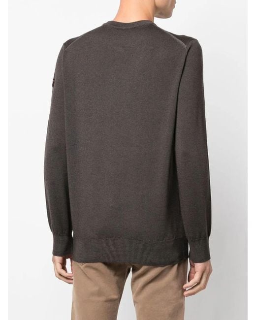Paul & Shark Gray Crew Neck Sweater for men