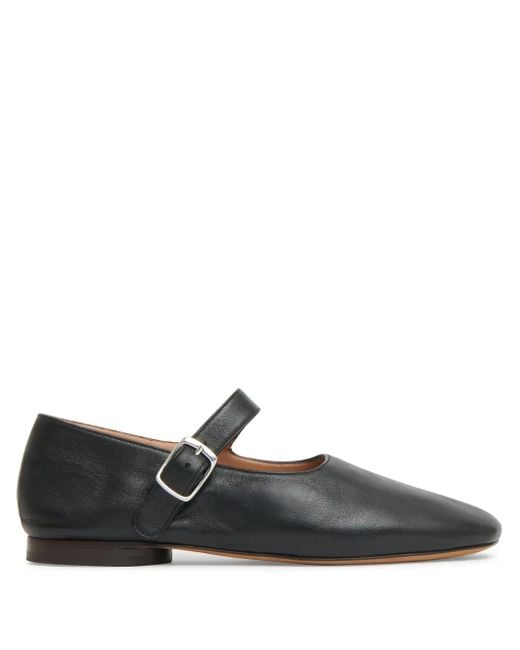 Mansur Gavriel Black Glove Mary Jane Ballerina Shoes