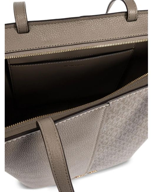 MICHAEL Michael Kors Brown Logo-Print Canvas Tote Bag