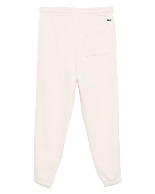 Lacoste White Embossed Logo Pants