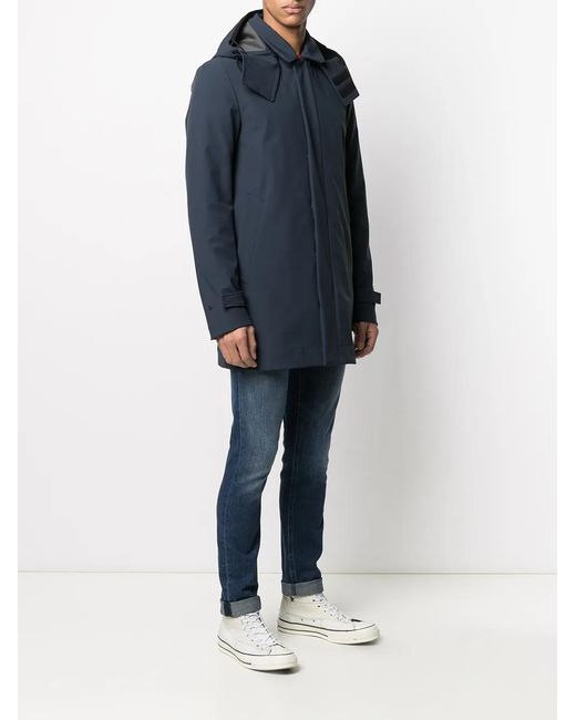 Peuterey Blue Logo Patch Rain Jacket for men