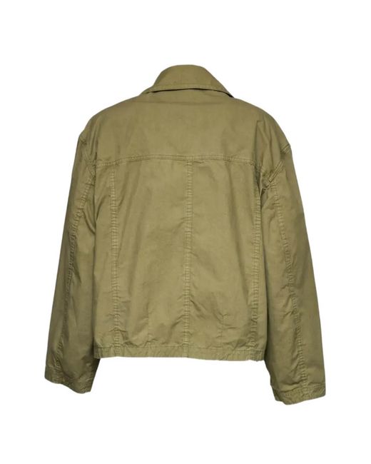 Fay Green Hook-Fastening Pockets Bomber Jacket