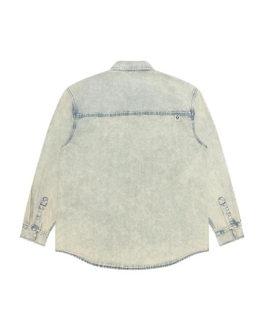 Aape By A Bathing Ape Gray Logo-Patch Shirt for men