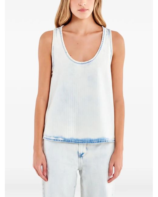 ViCOLO White Acid-Wash Top