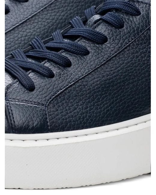 メンズ Poche Paris レザースニーカー Blue
