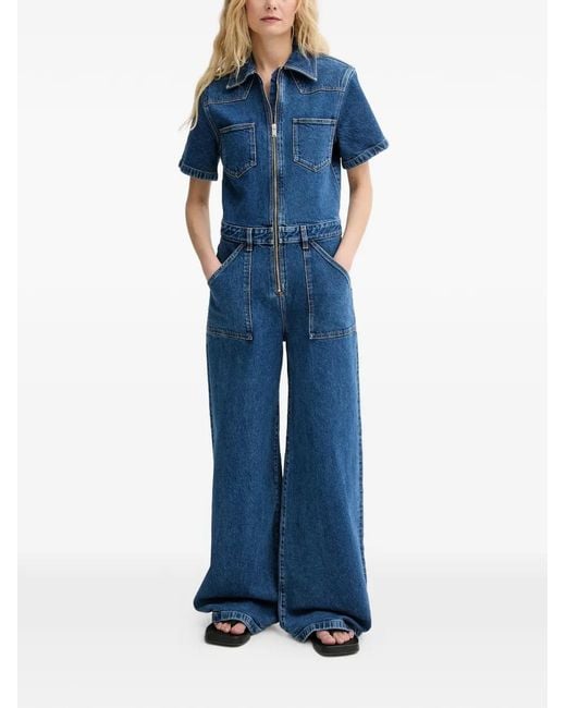 Filippa K Blue Denim Jumpsuit