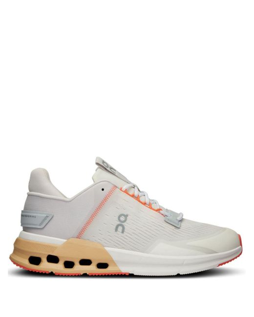 On Shoes White Cloudnova Flux Running Sneakers