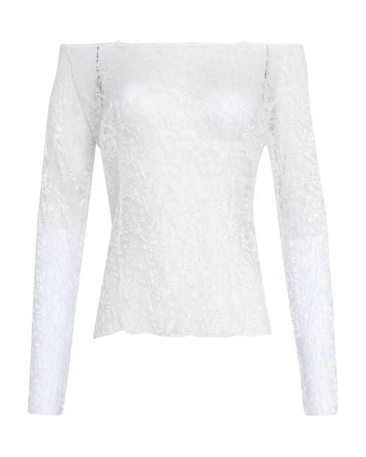 Amir Slama White X Astrid Lace Top