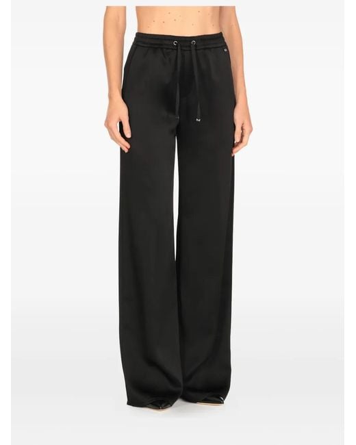 Herno Black Drawstring-Waist Trousers