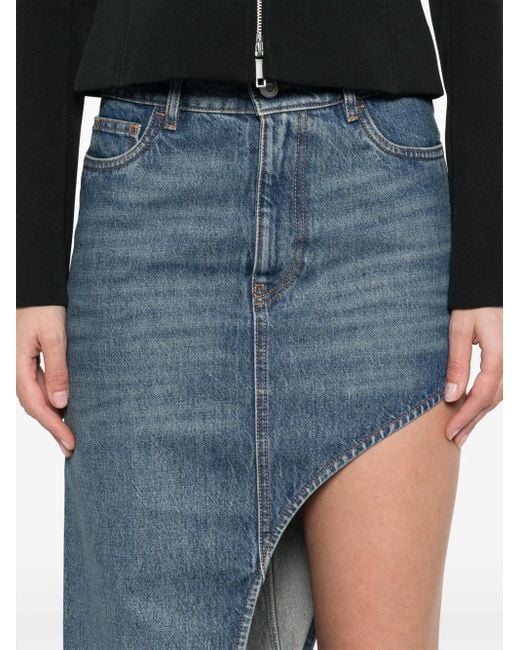 Coperni Blue One-Leg Denim Skirt