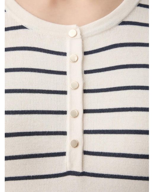Mos Mosh White Mmaliz Caliz Striped Button-Up Top